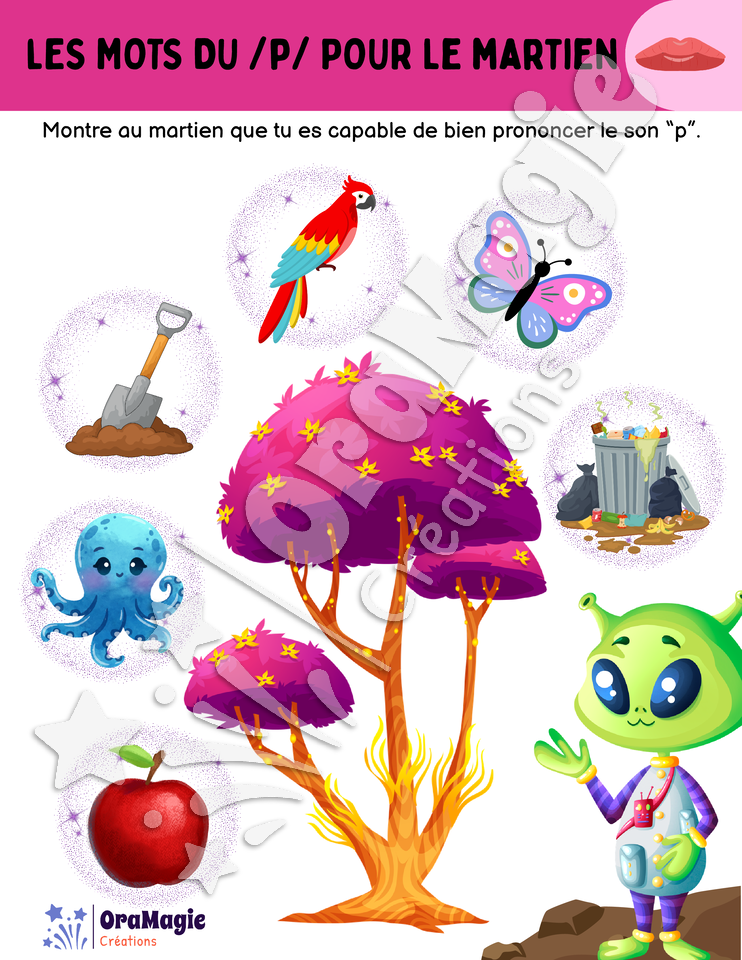 Les mots du -p- pour le martien