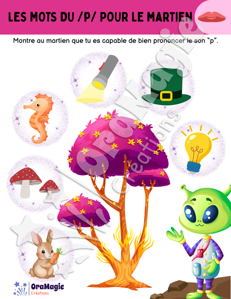 Les mots du -p- pour le martien