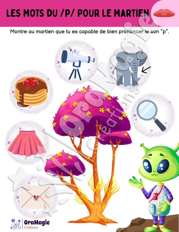 Les mots du -p- pour le martien