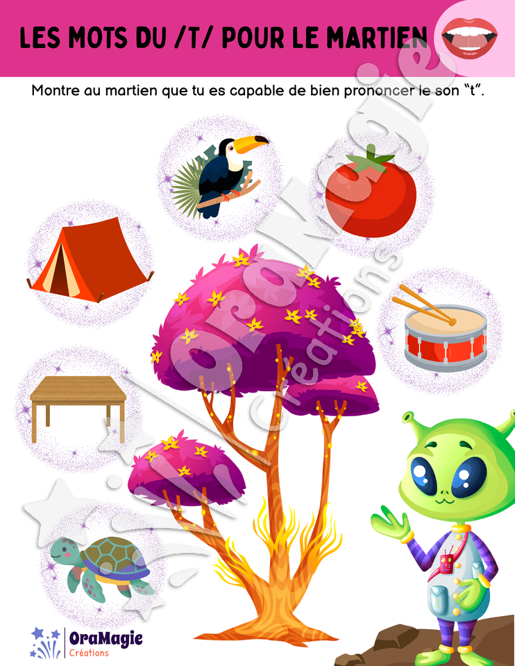 Les mots du -t- pour le martien